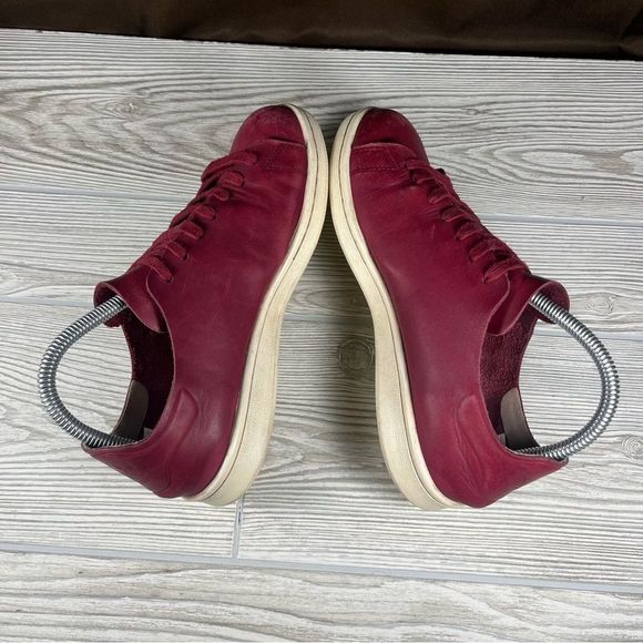 Adidas Stan Smith Nude Burgundy Low Top Sneaker Casual Shoe Womens 7 - Picture 5 of 8